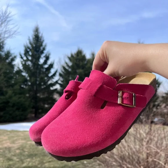 Birkenstock Boston fuchsia hot pink soft foot bed clog mules 38 7.5 shoes - Picture 4 of 11